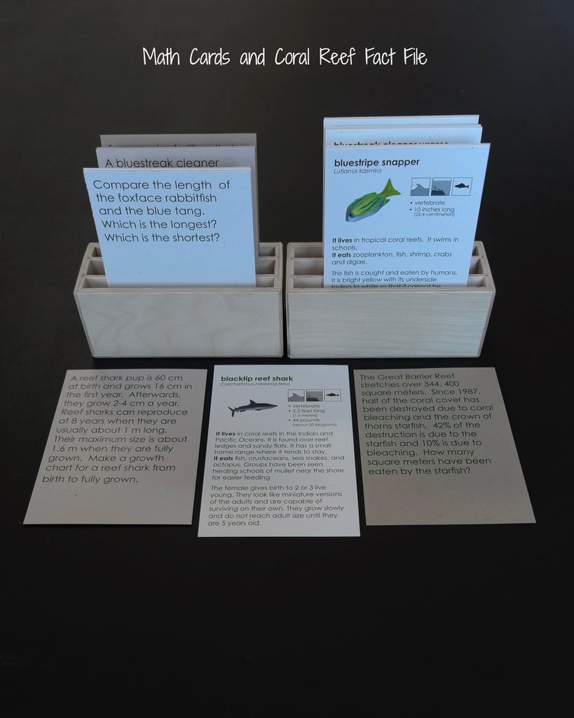 Coral Reef Habitat Mat-fact file cards