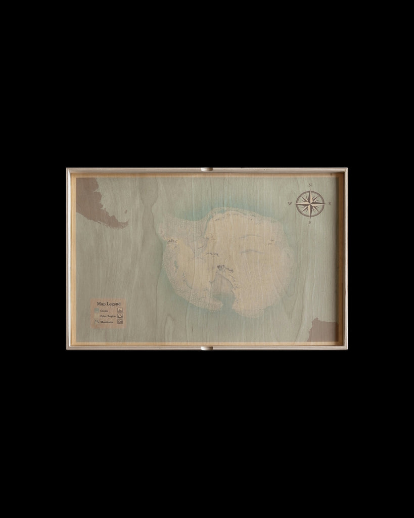 Complete Set of Continent Stencils with Cabinet